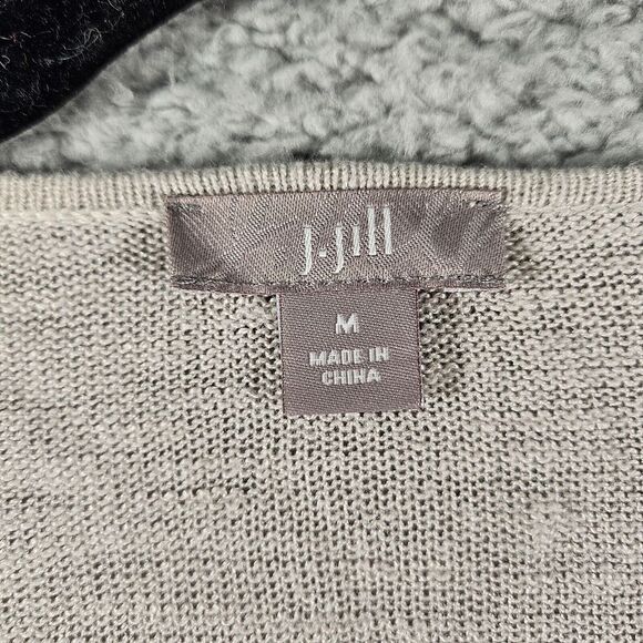 J. Jill Infinity Sweater Womens M Beige Linen Blend‎ Pullover Stretch Oversized - Picture 4 of 10
